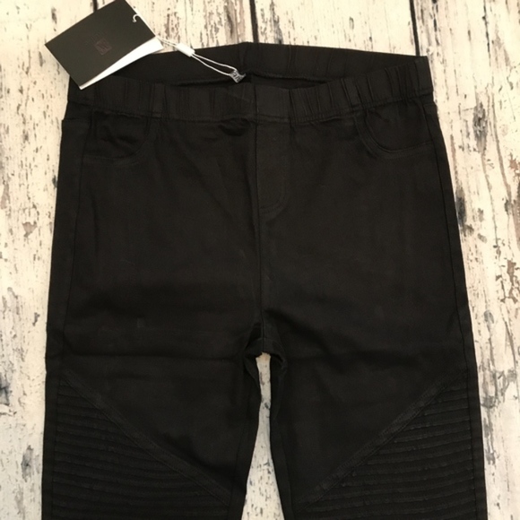 Black Moto Jean Leggings - Picture 3 of 4